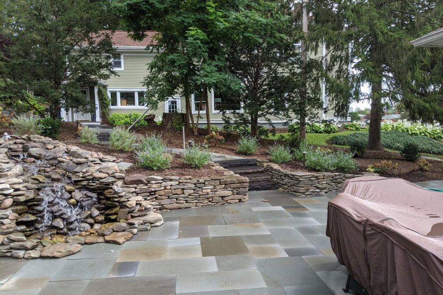 Natural Stone Retaining Wall