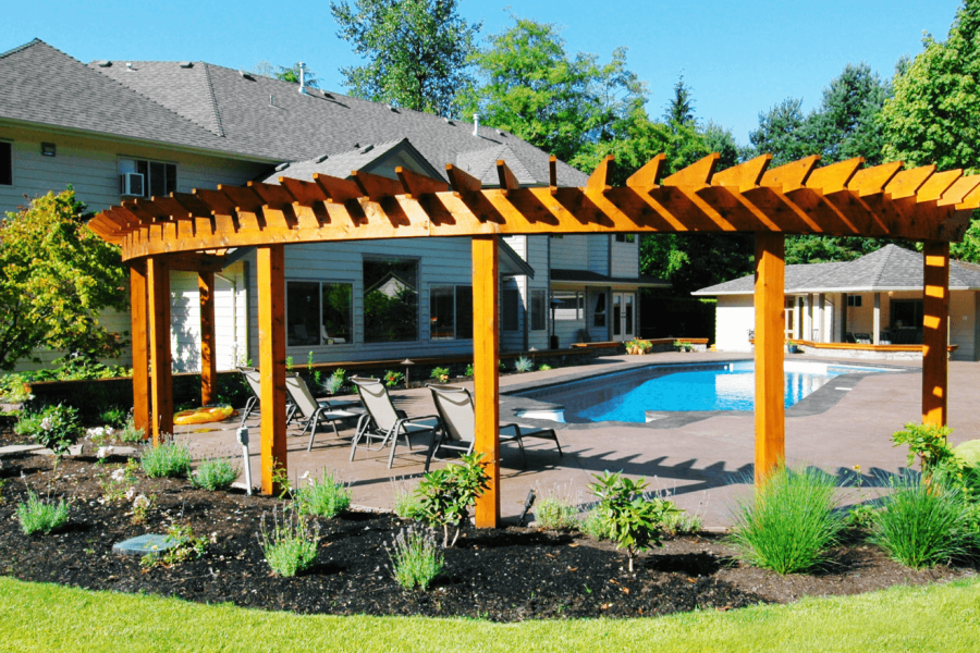 Backyard pool and landscape design
