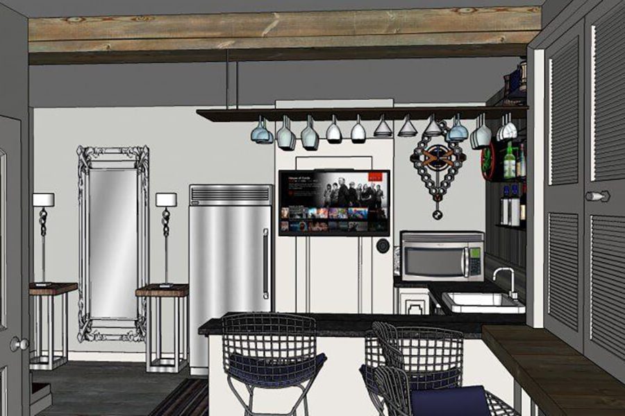 Basement interior remodel design