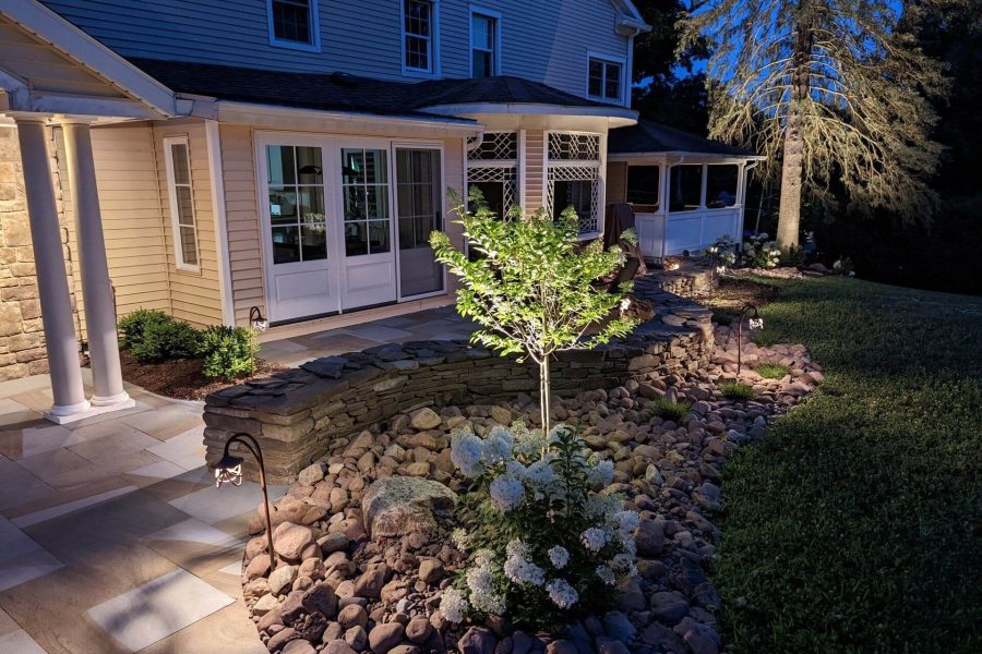 Beautiful landscape lighting and landscape design
