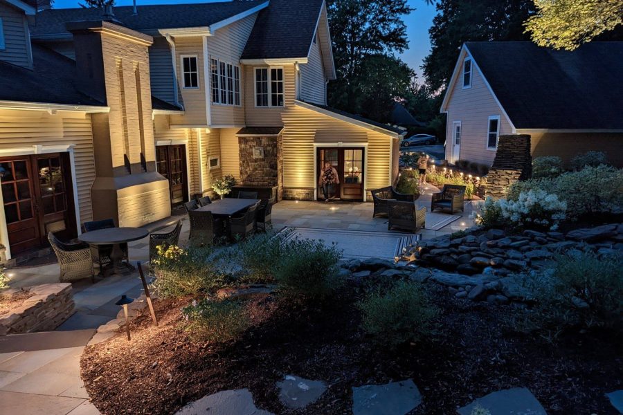 Beautiful landscape lighting for custom outdoor area
