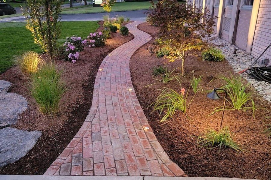 Nightscaping Along New Sidewalk